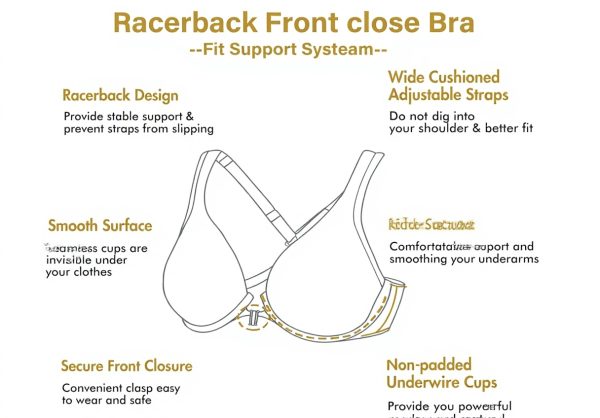 Soutien-gorge sport femme DELIMIRA fermeture devant