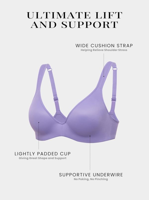 Soutien-gorge femme armature maintien T-shirt décolleté-3