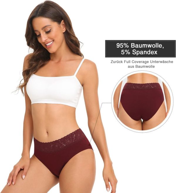 Culotte femme coton confort slips respirant Wealurre lot de-2