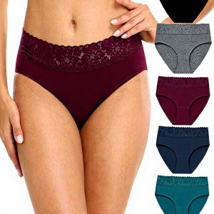 Culotte femme coton confort slips respirant Wealurre lot de