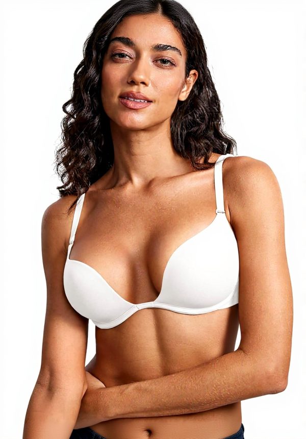 DOBREVA Soutien-Gorge Push Up Deep Plunge Femme Rembourré