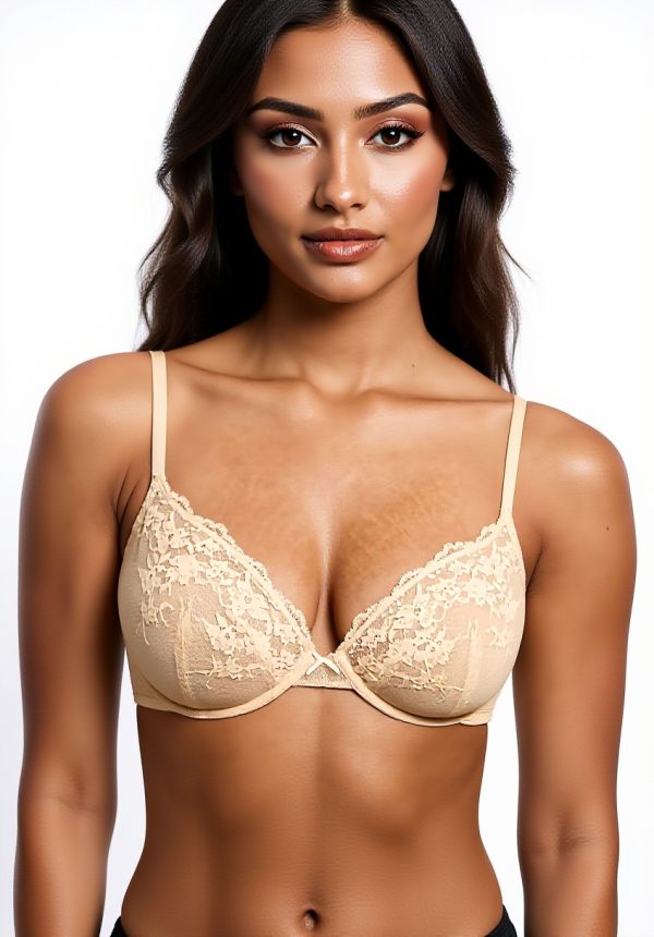 Soutien-gorge dentelle transparent DOBREVA décolleté