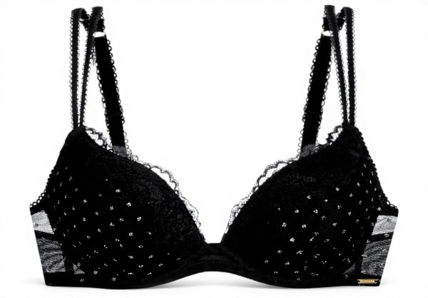 Dorina Origins-Shimmer Dot-Plunge Bra: Support & Shimmer