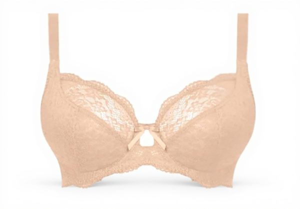 Freya Soutien-gorge dentelle plongeant dos bas naturel beige