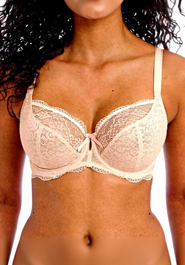 Freya Soutien-gorge dentelle plongeant dos bas naturel beige