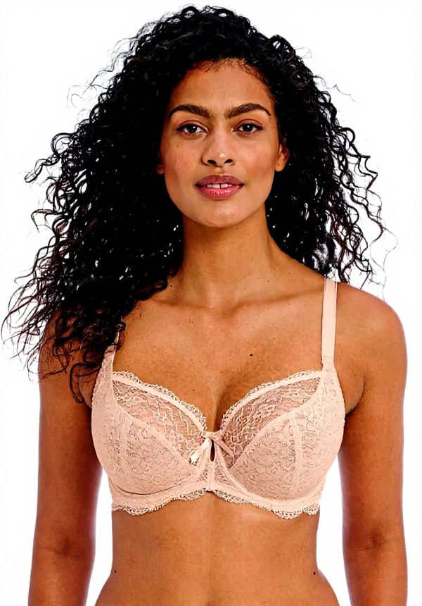 Freya Soutien-gorge dentelle plongeant dos bas naturel beige