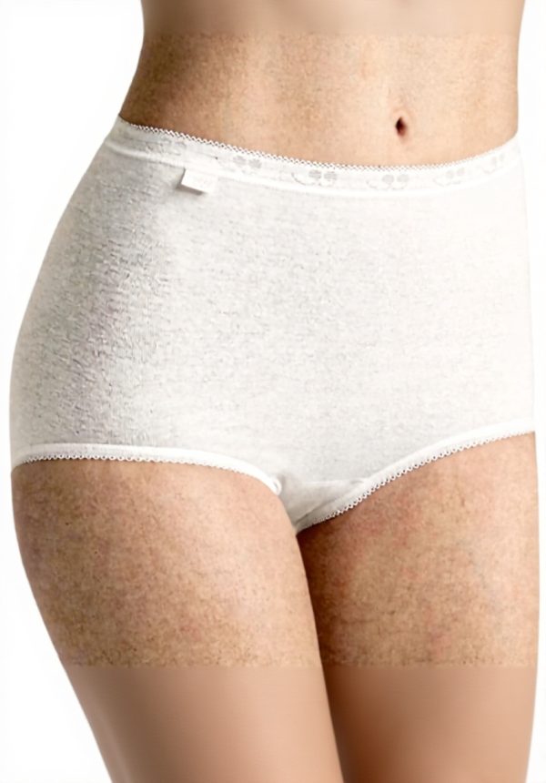 Sloggi Culotte Lot de 4 Femme Beige Nacre Confortable