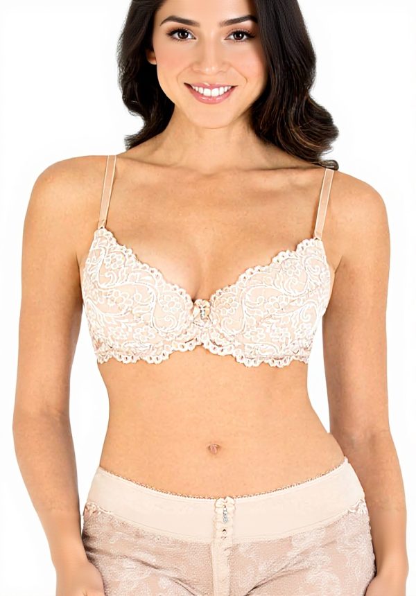 Soutien-gorge Smart & Sexy Beige 100B - Dentelle push-up