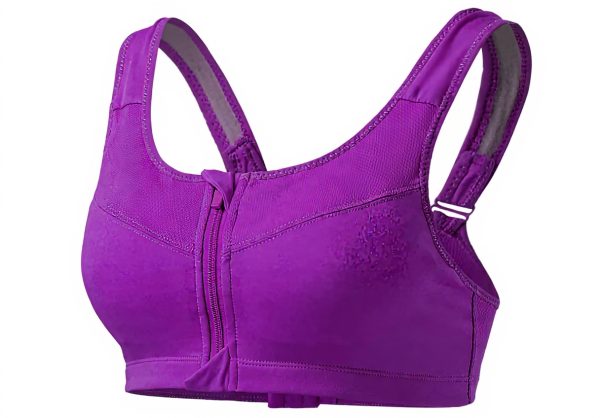 Soutien-gorge de sport zippé devant femme soutien élevé sans