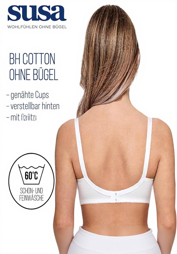 Susa Soutien-Gorge Femme Coton Doux Lingerie Confortable