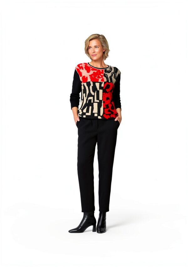 Pull patchwork Rabe artistique polyamide polyester femme-5