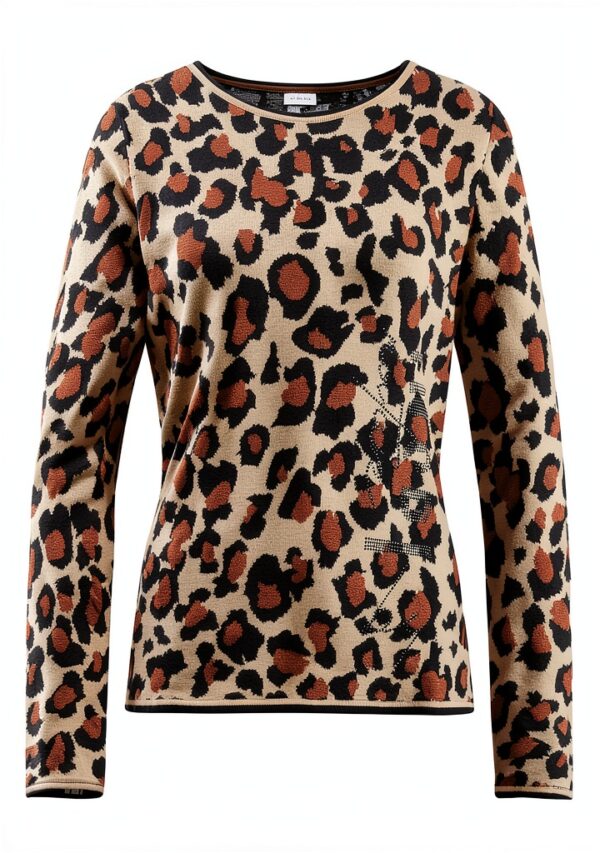 Pull Rabe Femme Imprimé Animal Strass Viscose Polyester-1