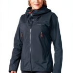 Veste randonnée femme Rab imperméable fermeture éclair bleu-0