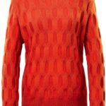 Pull Rabe Femme Orange Torsadé Coton Viscose Taille 46-0