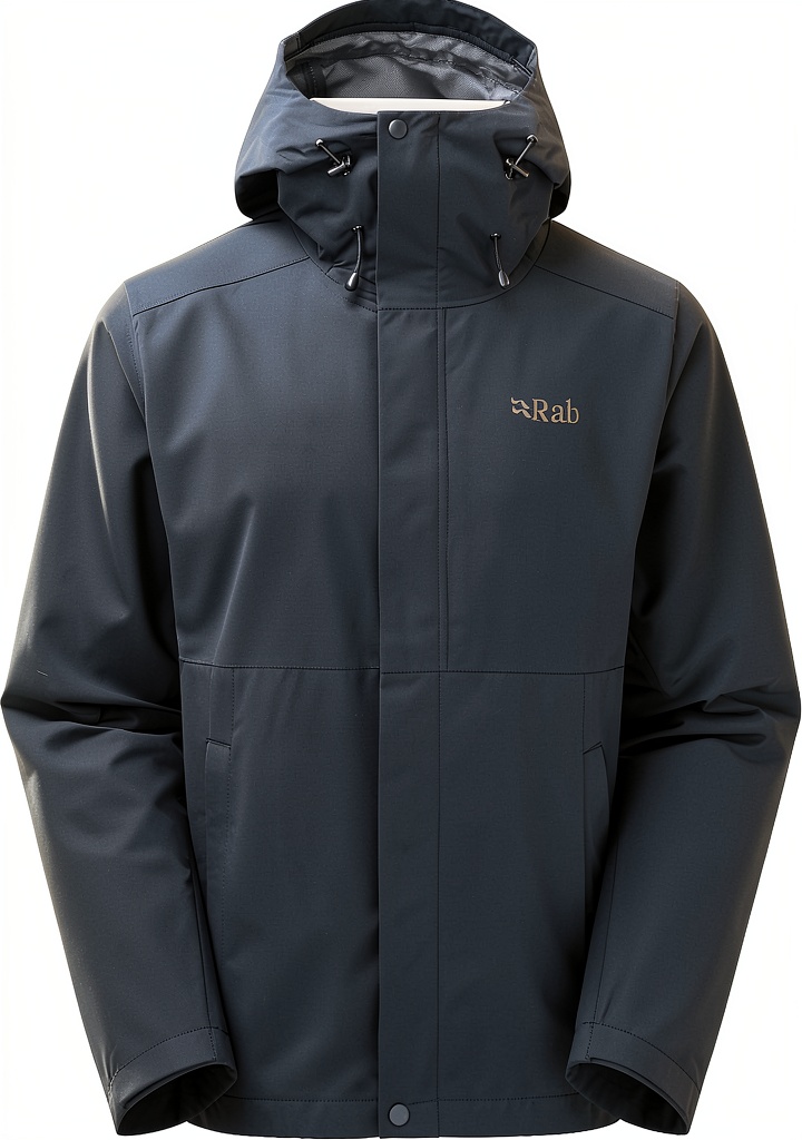 Veste Rab homme portée en pleine ascension alpine, vue latérale