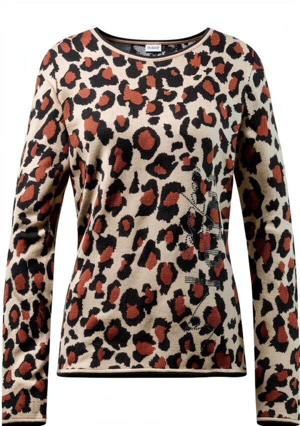 Pull Rabe Femme Imprimé Animal Strass Viscose Polyester-0