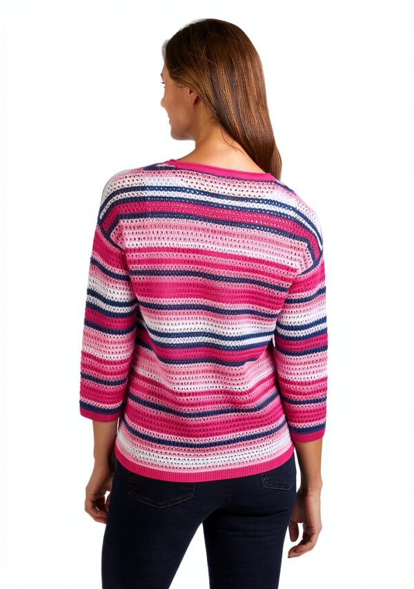 Pull tricoté Rabe maille ajourée coton polyacrylique femme-5