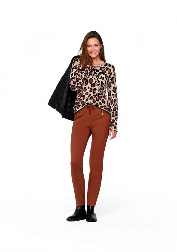 Pull Rabe Femme Imprimé Animal Strass Viscose Polyester-5