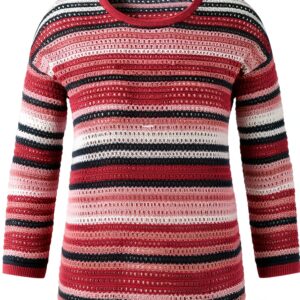 Pull tricoté Rabe maille ajourée coton polyacrylique femme-0
