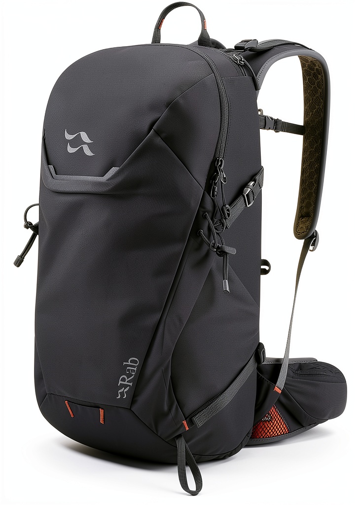 Sac à dos Rab 25 L Anthracite porté en randonnée