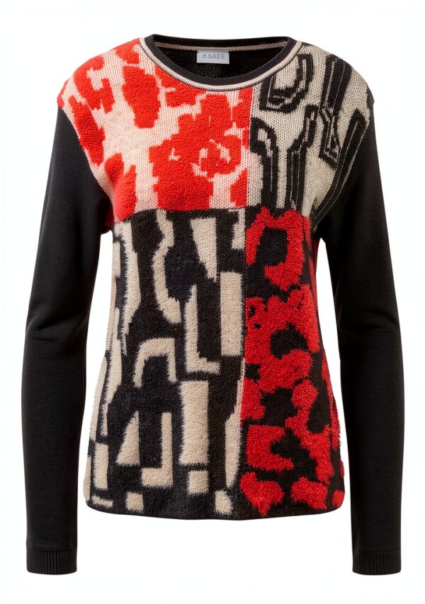 Pull patchwork Rabe artistique polyamide polyester femme-1