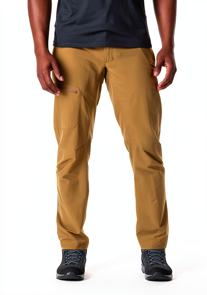 'Pantalon homme en nylon léger porté en randonnée'