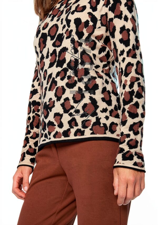 Pull Rabe Femme Imprimé Animal Strass Viscose Polyester-6