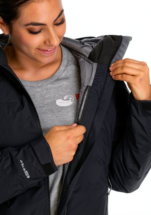 Rab Doudoune Femme Synthétique Noir Crimson Encre Profonde-6