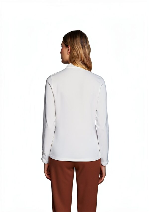T-shirt Rabe Femme Viscose Élasthanne Manches 3/4 Blanc-4