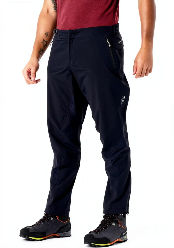 Rab Kinetic Alpine Surpantalon Homme Noir L Cargo Respirant Nylon-0