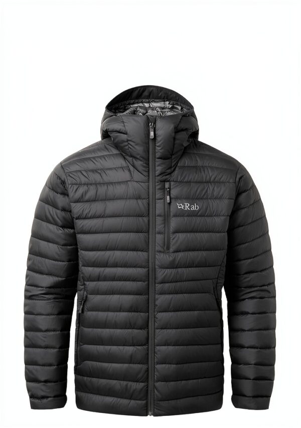 Doudoune Alpine Rab pour homme, capuche, duvet 700, noir XL-2