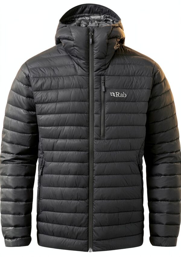 Doudoune Alpine Rab pour homme, capuche, duvet 700, noir XL-0
