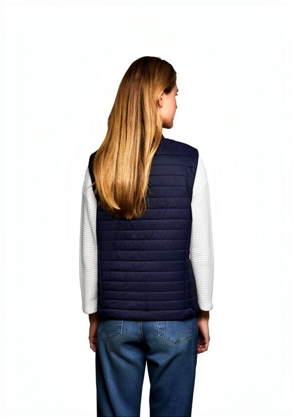 Gilet Rabe sans manche 42 cm col officier, fermeture éclair, polyamide-4