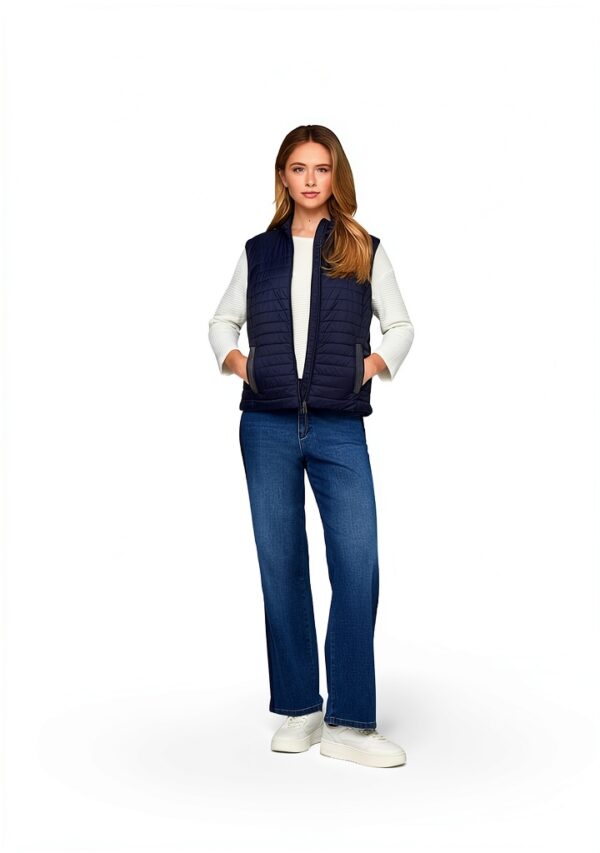 Gilet Rabe sans manche 42 cm col officier, fermeture éclair, polyamide-1
