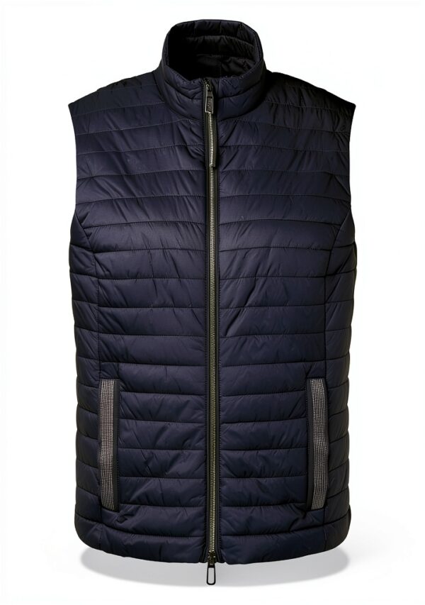Gilet Rabe sans manche 42 cm col officier, fermeture éclair, polyamide-6